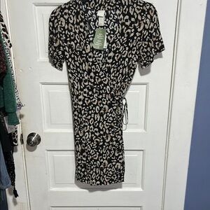 H&M Leopard Print Wrap Dress